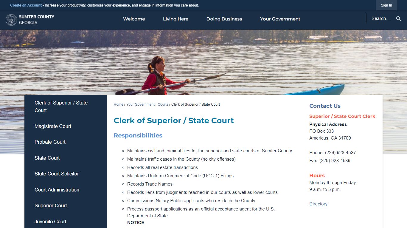 Clerk of Superior / State Court | Sumter County, GA ...